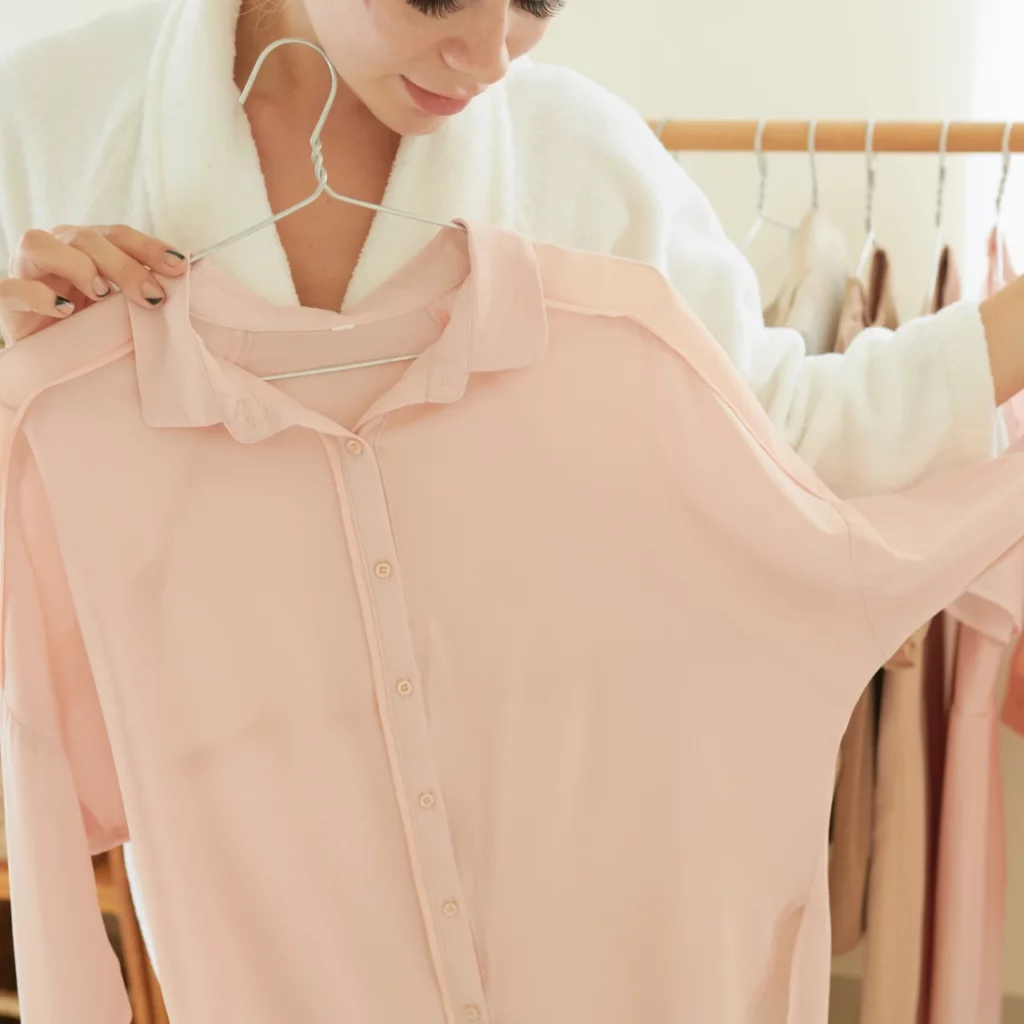 Blouse couleur pêche