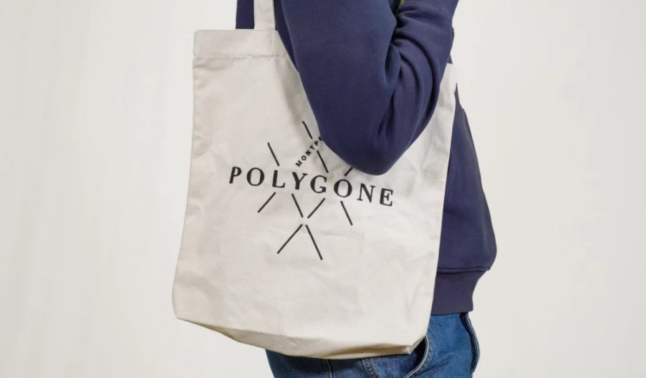 Tote bag personnalisé en broderie pour Polygone